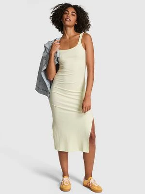 Prążkowana sukienka bodycon o długości midi Victoria's Secret