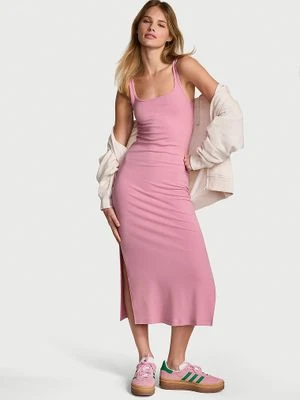 Prążkowana sukienka bodycon o długości midi Victoria's Secret