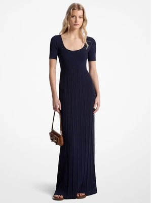 Prążkowana sukienka midi z elastycznej dzianiny MICHAEL Michael Kors