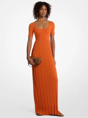 Prążkowana sukienka midi z elastycznej dzianiny MICHAEL Michael Kors