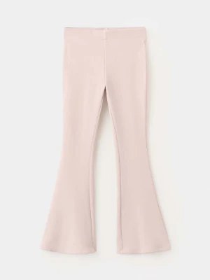 Prążkowane legginsy flare różowy - Dzieci - - MANGO KIDS