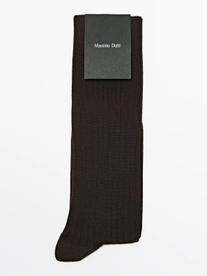 Prążkowane Skarpety - Brązowy - Massimo Dutti - Female
