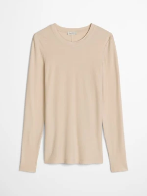Prążkowany longsleeve slim Marc O'Polo šedá
