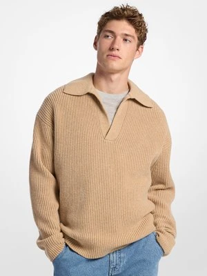Prążkowany sweter z mieszanki wełny Michael Kors Mens