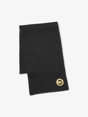 Prążkowany szalik z wełny Michael Kors CZARNY (Czarny)