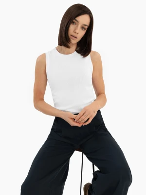 Prążkowany top, Slim Fit, T-DEMI Volcano