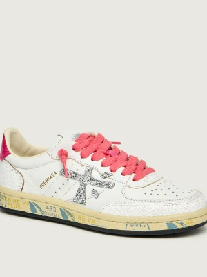 Premiata Skórzane sneakersy BSKTCLAD biały