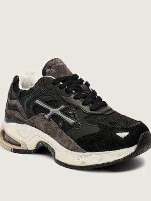 Premiata Skórzane sneakersy SHARKYD | zamsz czarny