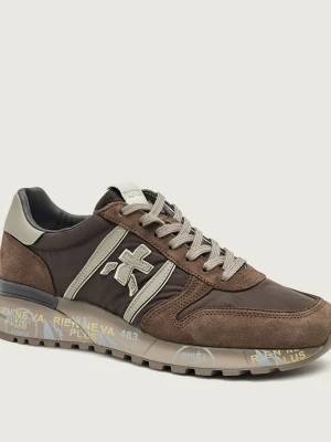 Premiata Sneakersy Lander 8410 | zamsz | z dodatkiem skóry brązowy