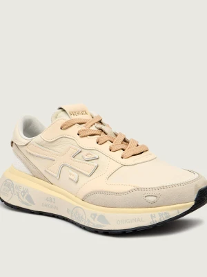Premiata Sneakersy LAURYN | z dodatkiem skóry kremowy