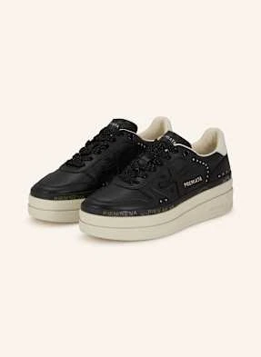 Premiata Sneakersy Micol Z Ćwiekami I Błyszczącą Przędzą schwarz