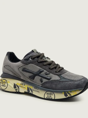 Premiata Sneakersy Moerun | z dodatkiem skóry | zamsz szary