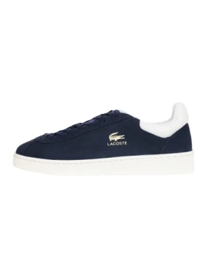 Premium Baseshot Skórzane Sneakersy Niebieskie Białe Lacoste