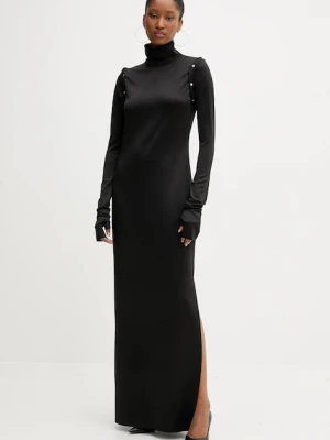 PRESSIAT sukienka kolor czarny maxi dopasowana PRE416FW24