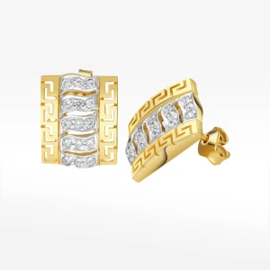 Prestiżowe kolczyki z greckim wzorem Filipowicz