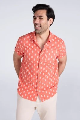 Preston Illustration - koszula męska - Pink Mountain Warehouse