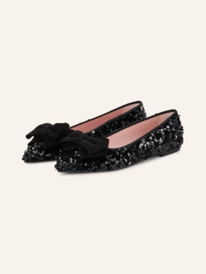 Pretty Ballerinas Baleriny Salma Z Cekinami schwarz CZARNY