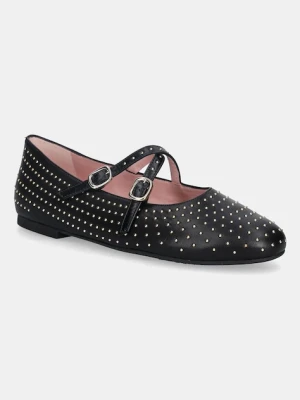 Pretty Ballerinas baleriny skórzane Nicole kolor czarny 52559_001