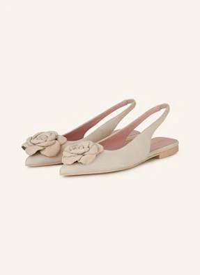 Pretty Ballerinas Baleriny Z Odkrytą Piętą Angelis beige