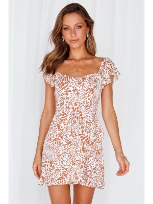 Pretty Summer Sukienka w kolorze biało-karmelowym rozmiar: XL
