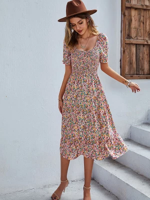 Pretty Summer Sukienka w kolorze jasnoróżowym ze wzorem rozmiar: XL