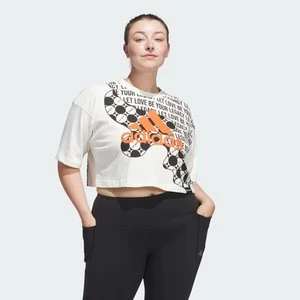 Pride Cropped Graphic T-Shirt (Gender Neutral) (Plus Size) Adidas