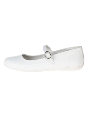 Primigi Skórzane baleriny "Fantasy flat" w kolorze białym rozmiar: 28