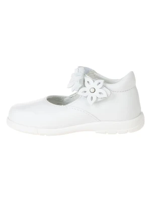 Primigi Skórzane baleriny w kolorze białym z paskiem rozmiar: 20