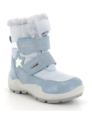 Primigi Skórzane botki zimowe w kolorze błękitnym rozmiar: 25