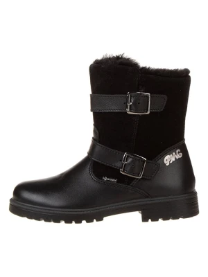 Primigi Skórzane kozaki zimowe "Chris" w kolorze czarnym rozmiar: 27