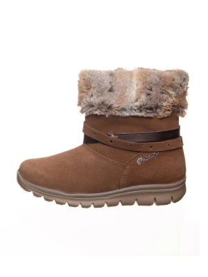 Primigi Skórzane kozaki zimowe w kolorze jasnobrązowym rozmiar: 35