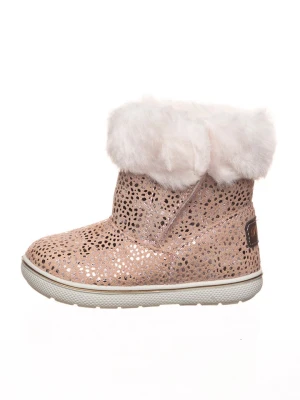 Primigi Skórzane kozaki zimowe w kolorze jasnoróżowym rozmiar: 19