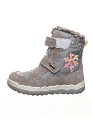 Primigi Skórzane kozaki zimowe w kolorze szarym rozmiar: 28