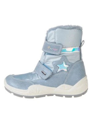Primigi Skórzane kozaki zimowe "Winger" w kolorze błękitnym rozmiar: 27