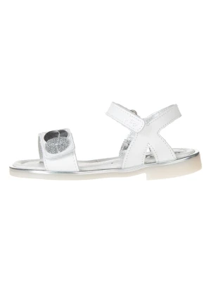 Primigi Skórzane sandały "Fantasy Days" w kolorze srebrno-białym rozmiar: 30