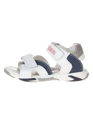 Primigi Skórzane sandały "Play super sand" w kolorze białym rozmiar: 21