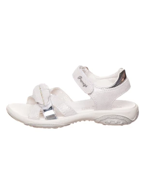 Primigi Skórzane sandały w kolorze srebrno-białym rozmiar: 26