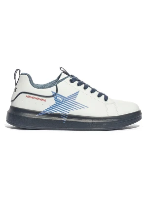 Primigi Skórzane sneakersy "B&G Tween" w kolorze biało-niebieskim rozmiar: 30