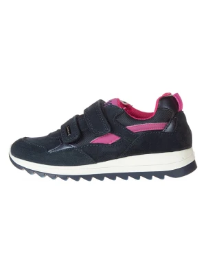 Primigi Skórzane sneakersy "Trilly" w kolorze granatowo-różowym rozmiar: 27