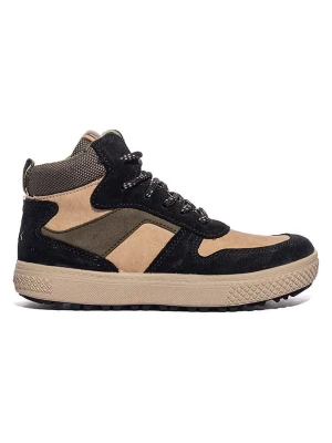 Primigi Skórzane sneakersy w kolorze beżowo-czarnym rozmiar: 32