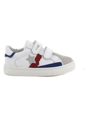 Primigi Skórzane sneakersy w kolorze biało-szarym rozmiar: 35