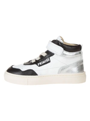 Primigi Skórzane sneakersy w kolorze srebrno-biało-czarnym rozmiar: 27