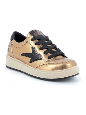 Primigi Skórzane sneakersy w kolorze złotym rozmiar: 32