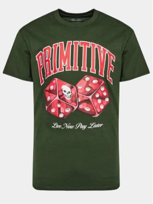 Primitive T-Shirt Payday PAPFA2301 Zielony Regular Fit