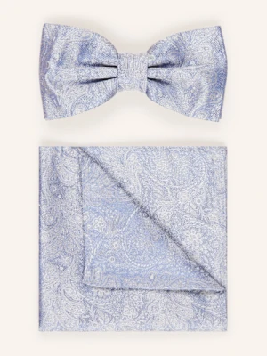 Prince Bowtie Zestaw: Mucha I Poszetka Z Jedwabiu blau