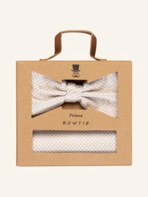 Prince Bowtie Zestaw: Mucha Z Poszetką beige