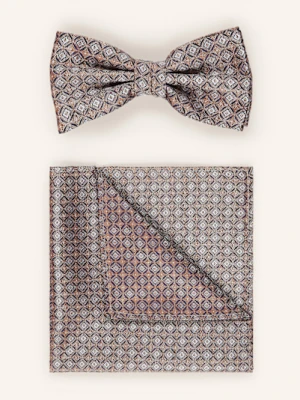 Prince Bowtie Zestaw: Mucha Z Poszetką braun