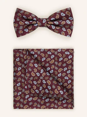 Prince Bowtie Zestaw: Mucha Z Poszetką rot