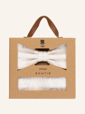 Prince Bowtie Zestaw: Mucha Z Poszetką weiss