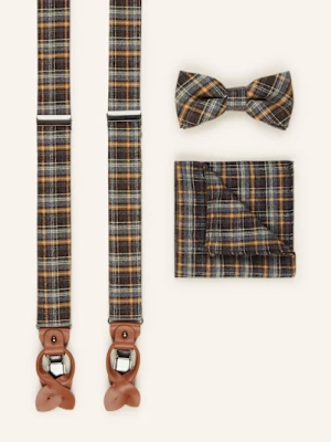 Prince Bowtie Zestaw: Szelki, Mucha I Poszetka blau